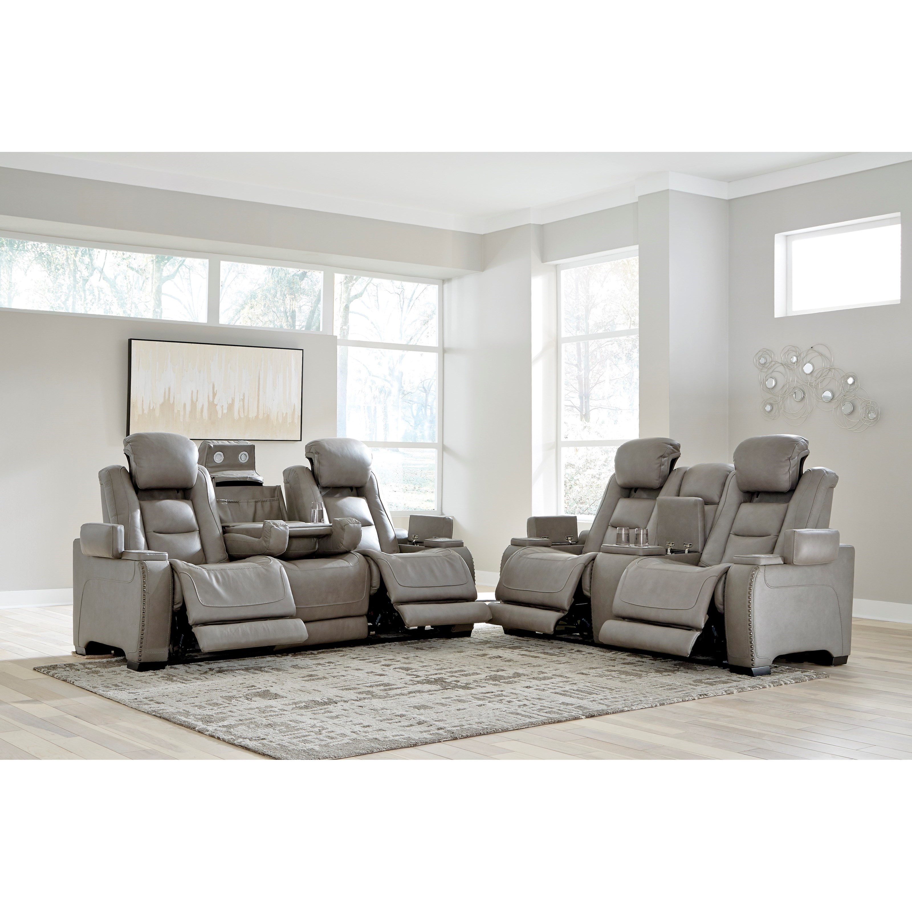 Signature Design by Ashley The Man Den U85305U1 Reclining Living Room Group Royal Furniture Reclining Living Room Group